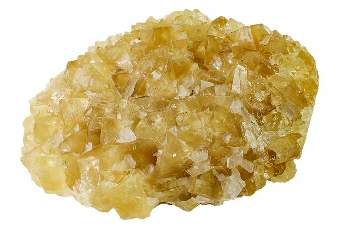 Lustrous Yellow Calcite Crystal Cluster - Fluorescent! #163548